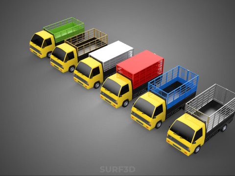 ALL TYPE CAGE BAKKIE UTE PICKUP TRUCK TRANSPORT DELIVERY CARGO 3D Модель