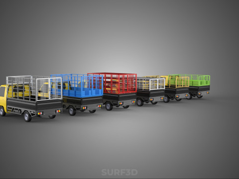 ALL TYPE CAGE BAKKIE UTE PICKUP TRUCK TRANSPORT DELIVERY CARGO 3D Модель