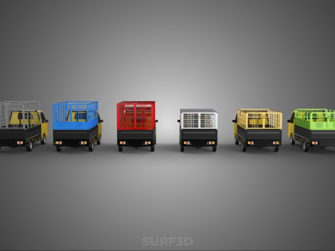 ALL TYPE CAGE BAKKIE UTE PICKUP TRUCK TRANSPORT DELIVERY CARGO 3D Модель