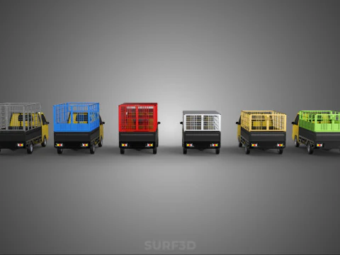 ALL TYPE CAGE BAKKIE UTE PICKUP TRUCK TRANSPORT DELIVERY CARGO 3D Model