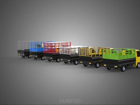 ALL TYPE CAGE BAKKIE UTE PICKUP TRUCK TRANSPORT DELIVERY CARGO 3D Model