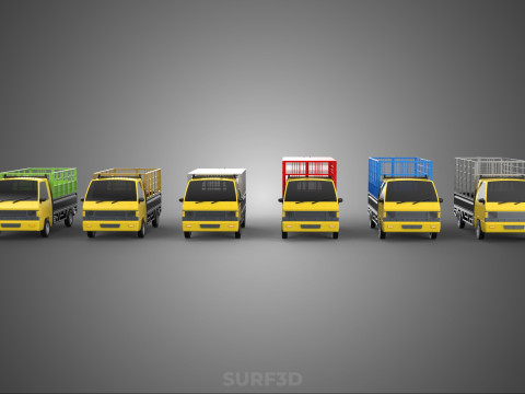 ALL TYPE CAGE BAKKIE UTE PICKUP TRUCK TRANSPORT DELIVERY CARGO 3D Модель