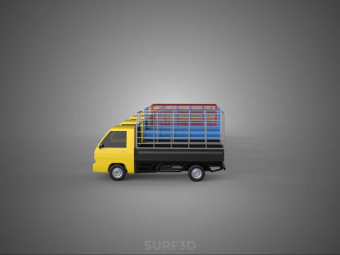 ALL TYPE CAGE BAKKIE UTE PICKUP TRUCK TRANSPORT DELIVERY CARGO 3D Model