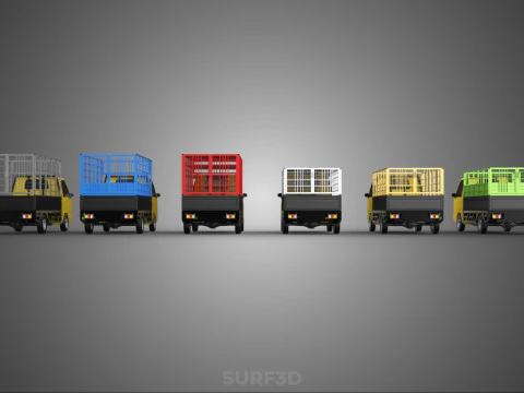 ALL TYPE CAGE BAKKIE UTE PICKUP TRUCK TRANSPORT DELIVERY CARGO 3D Model