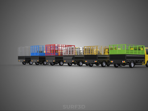 ALL TYPE CAGE BAKKIE UTE PICKUP TRUCK TRANSPORT DELIVERY CARGO 3D Модель