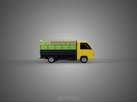 ALL TYPE CAGE BAKKIE UTE PICKUP TRUCK TRANSPORT DELIVERY CARGO 3D Model