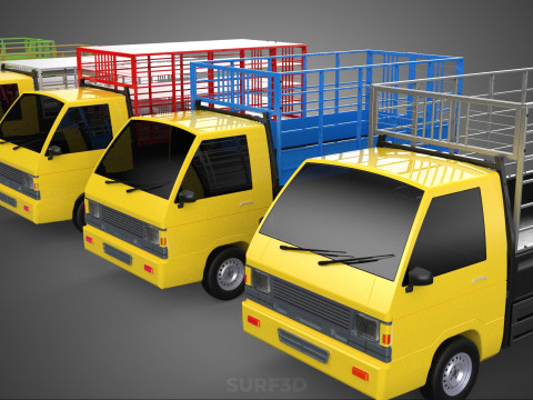 ALL TYPE CAGE BAKKIE UTE PICKUP TRUCK TRANSPORT DELIVERY CARGO 3D Модель