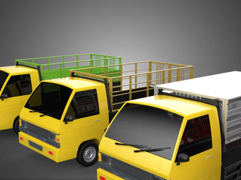 ALL TYPE CAGE BAKKIE UTE PICKUP TRUCK TRANSPORT DELIVERY CARGO 3D Model