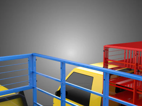 ALL TYPE CAGE BAKKIE UTE PICKUP TRUCK TRANSPORT DELIVERY CARGO 3D Model