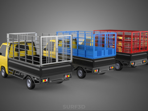 ALL TYPE CAGE BAKKIE UTE PICKUP TRUCK TRANSPORT DELIVERY CARGO 3D Модель