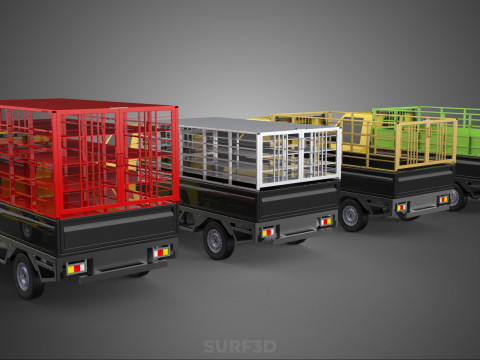 ALL TYPE CAGE BAKKIE UTE PICKUP TRUCK TRANSPORT DELIVERY CARGO 3D Модель
