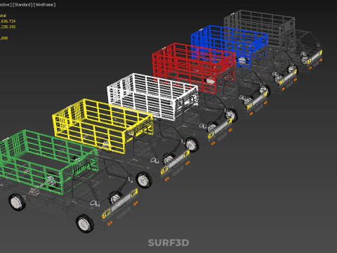 ALL TYPE CAGE BAKKIE UTE PICKUP TRUCK TRANSPORT DELIVERY CARGO 3D Model