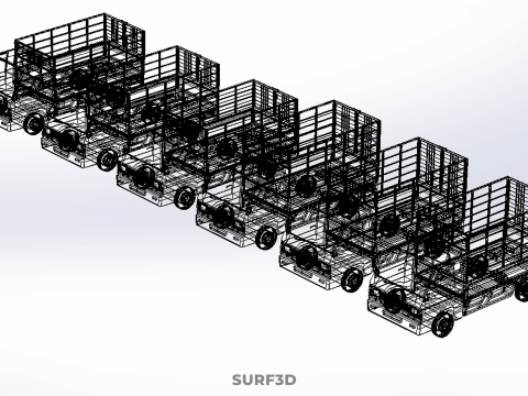 ALL TYPE CAGE BAKKIE UTE PICKUP TRUCK TRANSPORT DELIVERY CARGO 3D Модель