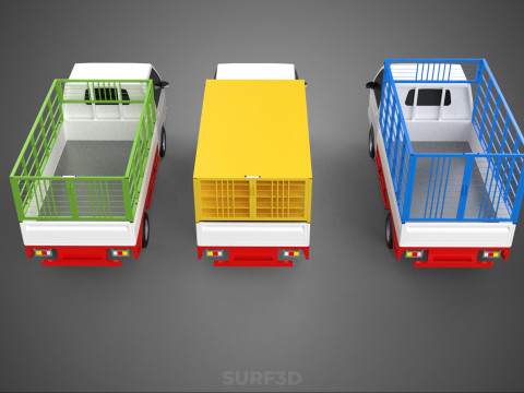 UTILITY CAGE SUV BAKKIE UTE PICK-UP TRUCK PICK UP AUTO VOERTUIG BESTELWAGEN 3D Model