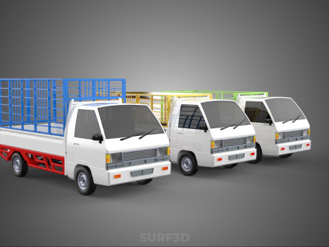 UTILITY CAGE SUV BAKKIE UTE PICK-UP TRUCK PICK UP AUTO VOERTUIG BESTELWAGEN 3D Model