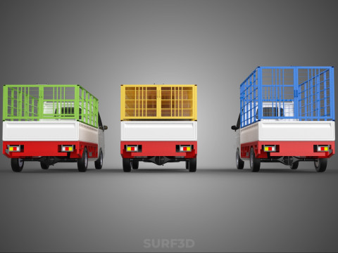 UTILITY CAGE SUV BAKKIE UTE PICK-UP TRUCK PICK UP AUTO VOERTUIG BESTELWAGEN 3D Model