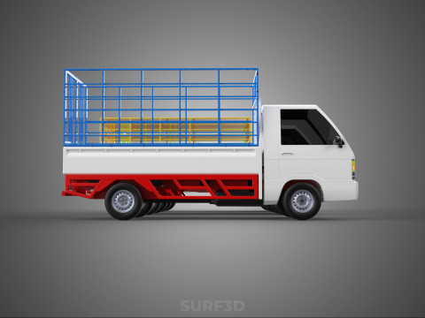 UTILITY CAGE SUV BAKKIE UTE PICK-UP TRUCK PICK UP AUTO VOERTUIG BESTELWAGEN 3D Model
