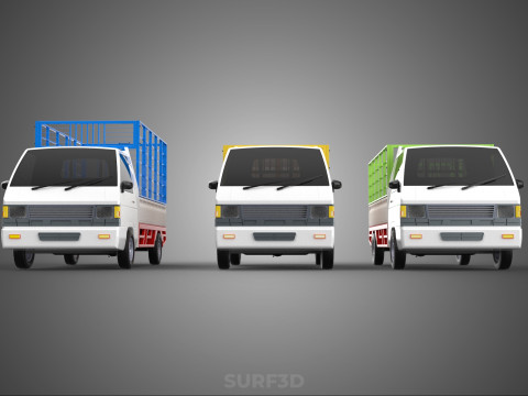 UTILITY CAGE SUV BAKKIE UTE PICK-UP TRUCK PICK UP AUTO VOERTUIG BESTELWAGEN 3D Model