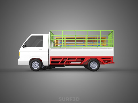 UTILITY CAGE SUV BAKKIE UTE PICK-UP TRUCK PICK UP AUTO VOERTUIG BESTELWAGEN 3D Model