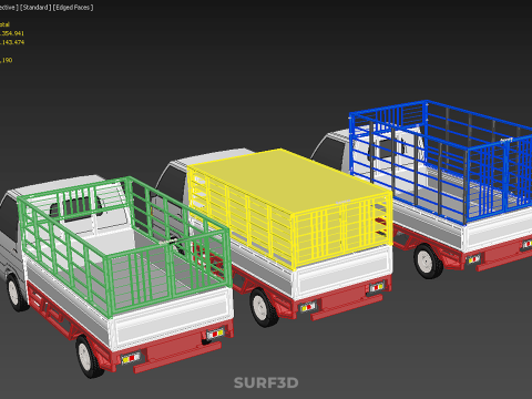 UTILITY CAGE SUV BAKKIE UTE PICK-UP TRUCK PICK UP AUTO VOERTUIG BESTELWAGEN 3D Model