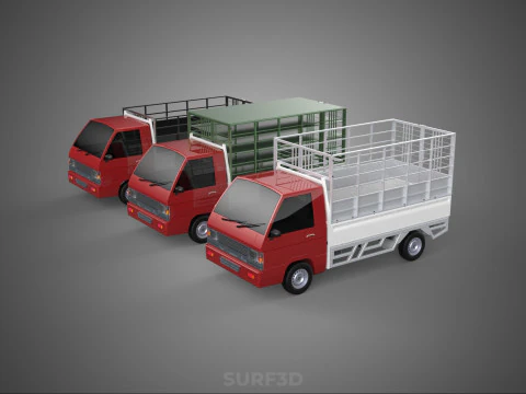 COLETA DE VOLTA GAIOLA VEGETAL FRUTA CAMINHÃO CARRO VEÍCULO Modelo 3D