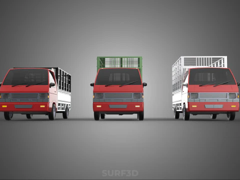 COLLECTION BACK CAGE VEGETABLE FRUIT PICKUP TRUCK CAR VEHICLE 3D Model
