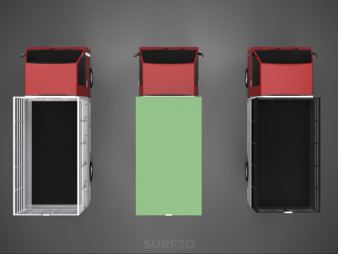 COLLECTION BACK CAGE VEGETABLE FRUIT PICKUP TRUCK CAR VEHICLE 3D Model