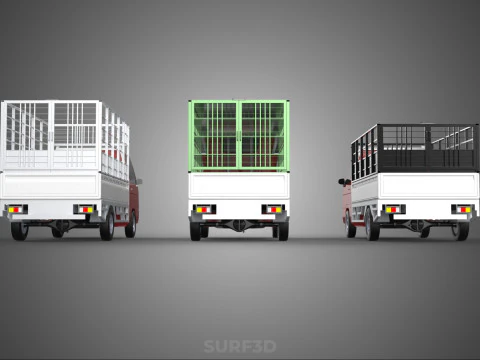 COLLECTION BACK CAGE VEGETABLE FRUIT PICKUP TRUCK CAR VEHICLE 3D Model