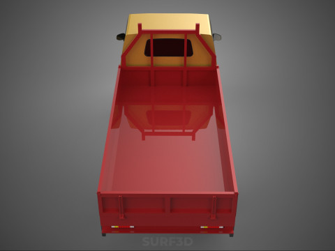 DROP SIDE LOAD BED DUMP BODY GATE DOOR PICKUP TRUCK WIDE DECK 3D Model