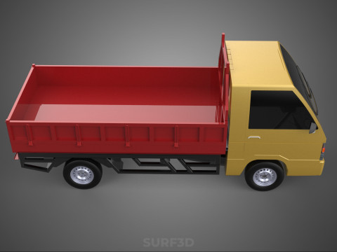 DROP SIDE LOAD BED DUMP BODY GATE DOOR PICKUP TRUCK WIDE DECK 3D Model