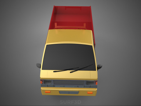 DROP SIDE LOAD BED DUMP BODY GATE DOOR PICKUP TRUCK WIDE DECK 3D Model