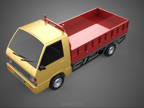 DROP SIDE LOAD BED DUMP BODY GATE DOOR PICKUP TRUCK WIDE DECK 3D Model