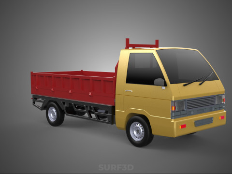DROP SIDE LOAD BED DUMP BODY GATE DOOR PICKUP TRUCK WIDE DECK 3D Model