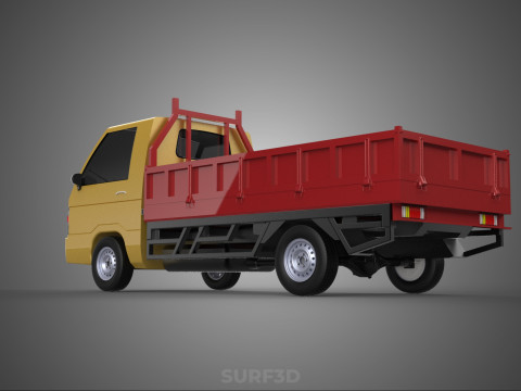 DROP SIDE LOAD BED DUMP BODY GATE DOOR PICKUP TRUCK WIDE DECK 3D Model