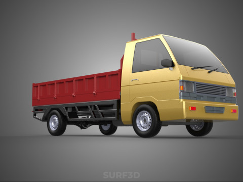 DROP SIDE LOAD BED DUMP BODY GATE DOOR PICKUP TRUCK WIDE DECK 3D Model