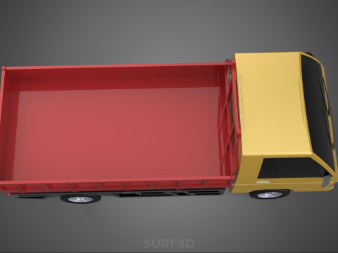 DROP SIDE LOAD BED DUMP BODY GATE DOOR PICKUP TRUCK WIDE DECK 3D Model