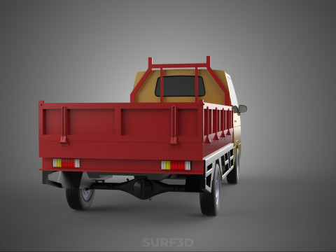 DROP SIDE LOAD BED DUMP BODY GATE DOOR PICKUP TRUCK WIDE DECK 3D Model