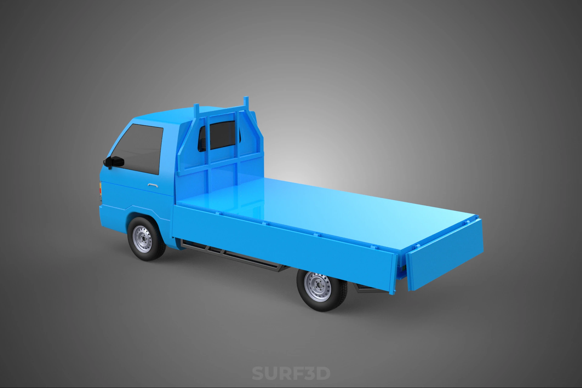 3 WAY WIDE DECK DROP SIDE LOAD BED BODY GATE DOOR PICKUP TRUCK 3D Model .c4d .max .obj .3ds .fbx .stl .blend