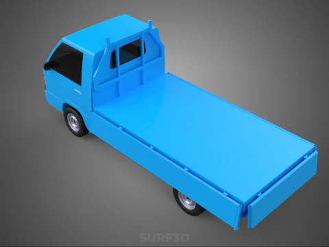 3 WAY WIDE DECK DROP SIDE LOAD BED BODY GATE DOOR PICKUP TRUCK 3D Model