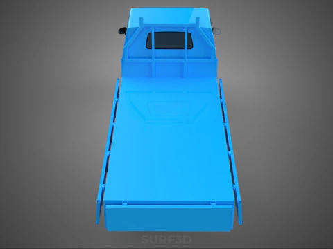 3 WAY WIDE DECK DROP SIDE LOAD BED BODY GATE DOOR PICKUP TRUCK 3D Model