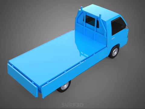 3 WAY WIDE DECK DROP SIDE LOAD BED BODY GATE DOOR PICKUP TRUCK 3D Model