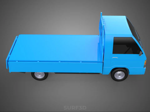 3 WAY WIDE DECK DROP SIDE LOAD BED BODY GATE DOOR PICKUP TRUCK 3D Model