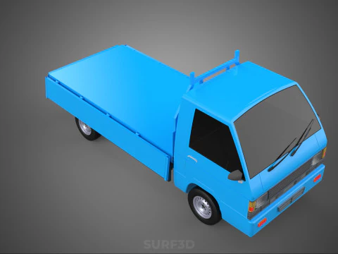 3 WAY WIDE DECK DROP SIDE LOAD BED BODY GATE DOOR PICKUP TRUCK 3D Model