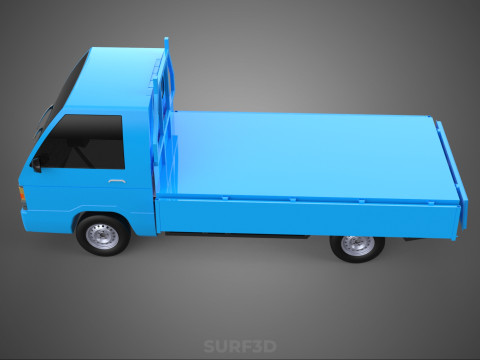 3 WAY WIDE DECK DROP SIDE LOAD BED BODY GATE DOOR PICKUP TRUCK 3Dモデル
