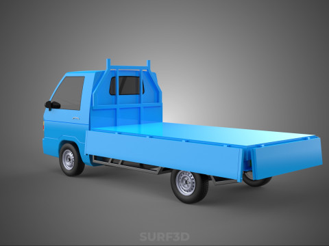 3 WAY WIDE DECK DROP SIDE LOAD BED BODY GATE DOOR PICKUP TRUCK 3Dモデル
