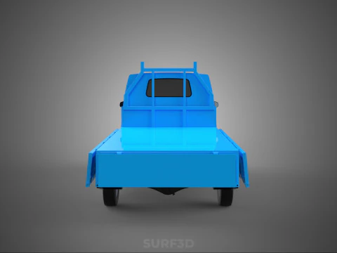 3 WAY WIDE DECK DROP SIDE LOAD BED BODY GATE DOOR PICKUP TRUCK 3D Model