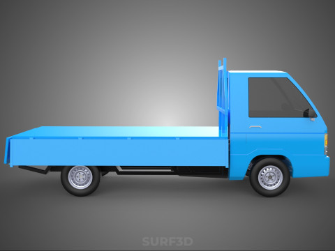 3 WAY WIDE DECK DROP SIDE LOAD BED BODY GATE DOOR PICKUP TRUCK 3Dモデル