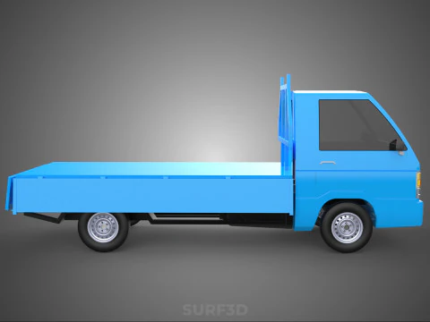 3 WAY WIDE DECK DROP SIDE LOAD BED BODY GATE DOOR PICKUP TRUCK 3D Model