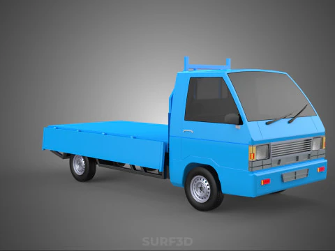 3 WAY WIDE DECK DROP SIDE LOAD BED BODY GATE DOOR PICKUP TRUCK 3D Model