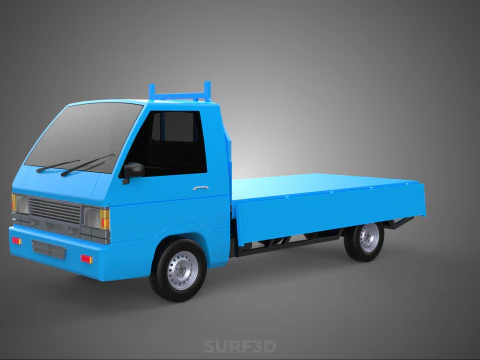 3 WAY WIDE DECK DROP SIDE LOAD BED BODY GATE DOOR PICKUP TRUCK 3D Model
